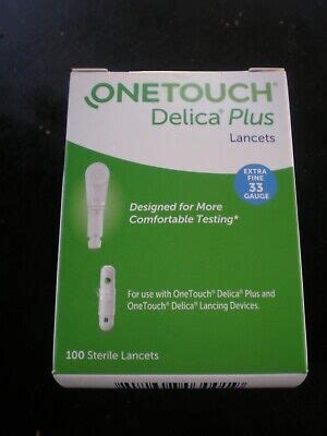 One Touch Delica Plus Lancets Extra Fine Gauge Sealed Box