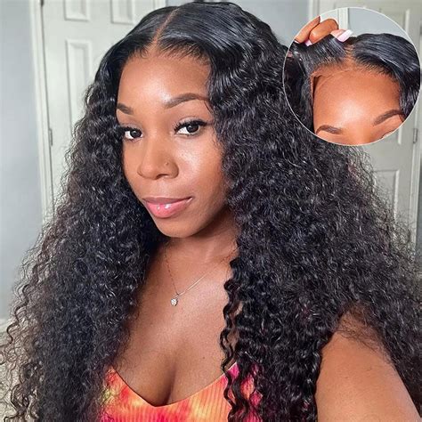 Pre Bleached Knots Silk Base Deep Wave 6x5 Lace Closure Wear Go Wig Pr