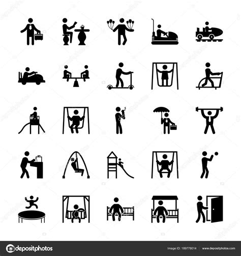 Pictogram Glyphs Vector Icons Stock Vector By Prosymbols