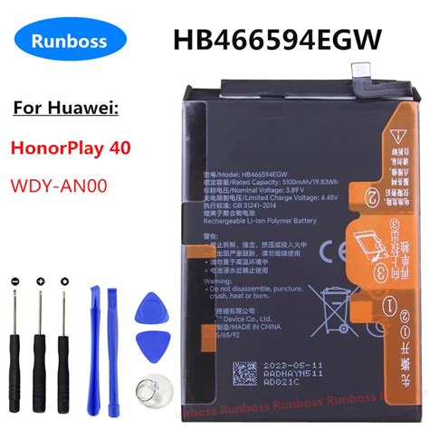 Bater A HB466594EGW De 5100mAh Para Tel Fono M Vil Repuesto Original De