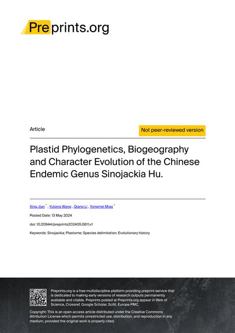 Pdf Plastid Phylogenetics Biogeography And Character Evolution Of