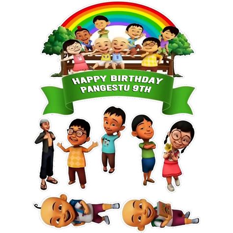 Jual Topper Kue Ipin Dan Upin Free Nama Dan Ucapan Toper Kue Ulang