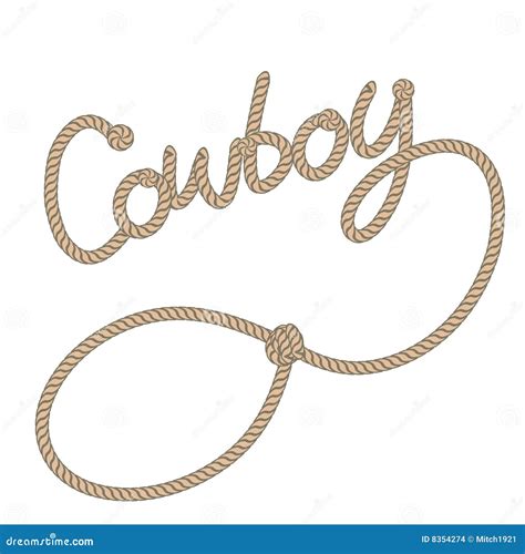 Cowboy With Lasso Rope Silhouette Cartoon Vector | CartoonDealer.com ...