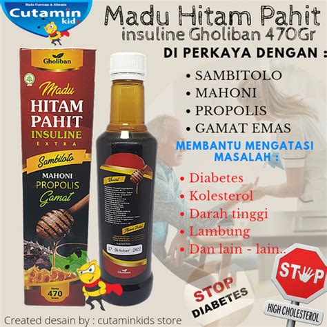 Jual Immun Tubuh Kuat Madu Hitam Pahit Insuline Gholiban Ml Extra