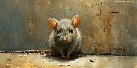 Wild Mouse Sitting On Hind Legs Background Wild Mouse Rodent Small