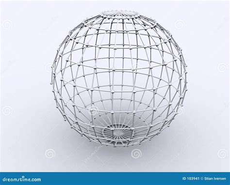 Sphere In Lattice Stock Illustration Illustration Of Link 103941