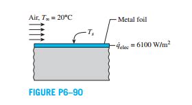 Solved Air At Atm And C Is Flowing Over The Top Surface Of A