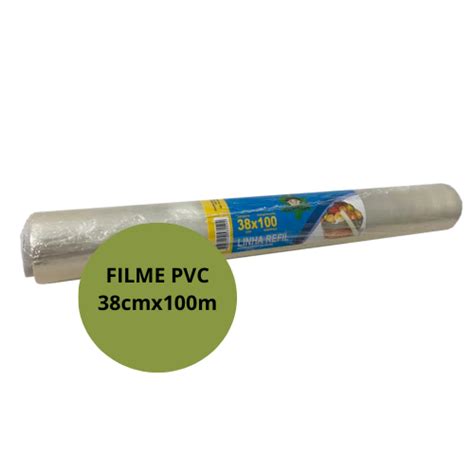 Rolo Bobina Filme Plastico PVC Esticável 38cm x 100m Cozinha Plastimpel