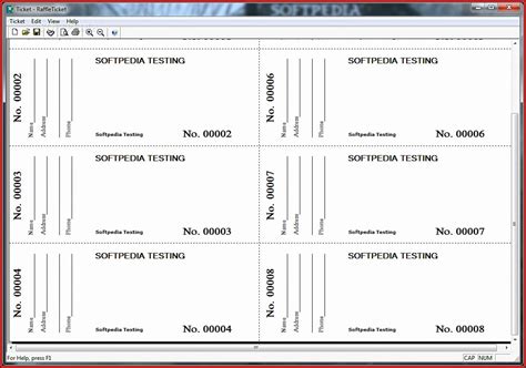 Microsoft Word Ticket Template Printable