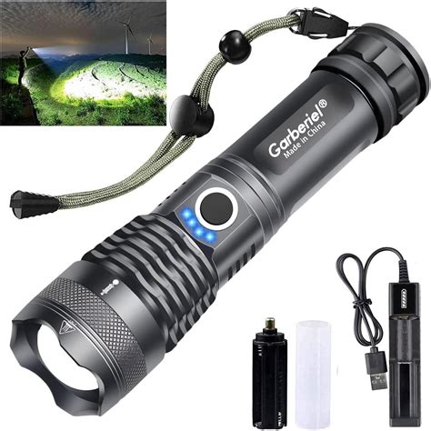 Torche Tactique Led Rechargeable Weslite Lumens Lampe De Chasse