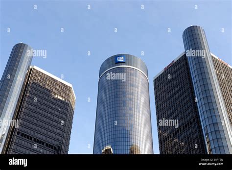 General Motors World Headquarters At The Renaissance Center In Detroit