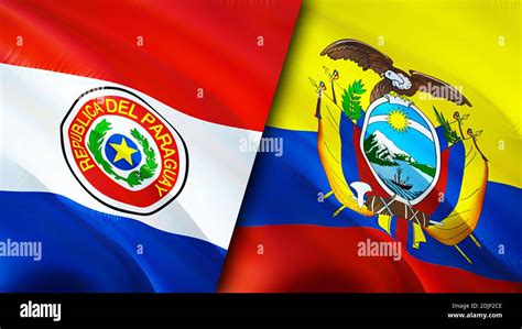 Paraguay and Ecuador flags. 3D Waving flag design. Paraguay Ecuador flag, picture, wallpaper ...