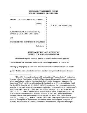 Fillable Online Pogoarchives Defendants Reply In Support Of Motion For