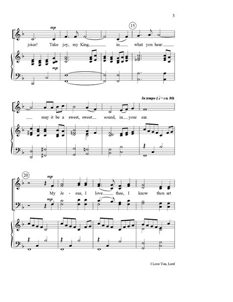 I Love You Lord Satb By Laurie Klein Arr J W Pepper Sheet Music