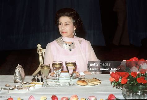 Queen Elizabeth II at a State banquet. News Photo - Getty Images