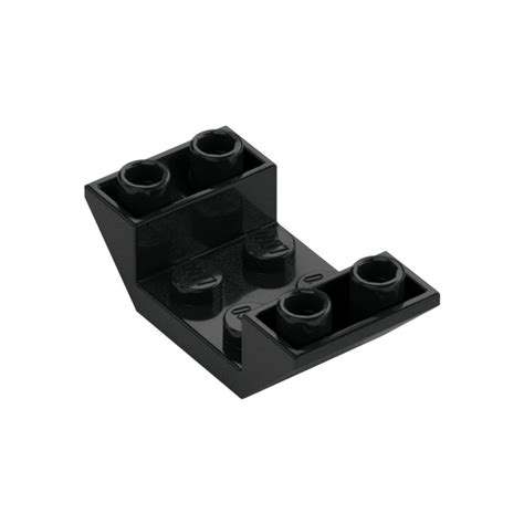 LEGO Black Slope 2 X 4 45 Double Inverted With Open Center 4871