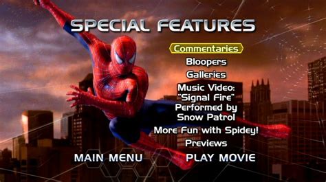 Spider Man 3 2007 Dvd Menus