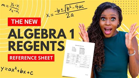 New Algebra Regents Reference Sheet June Youtube