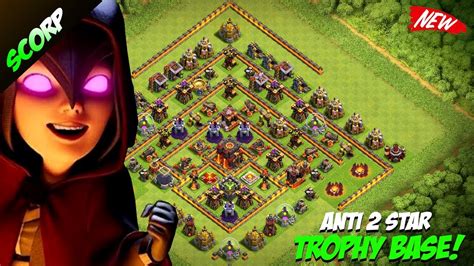 Best Th10 Trophy Push Base Th10 Trophy Base 2017 Champion League Anti 2 Star Clash Of