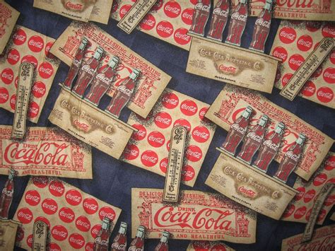 Coca Cola Fabric by myvintagestore on Etsy