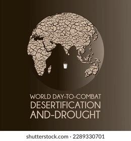 World Day Combat Desertification Drought Poster Stock Vector Royalty