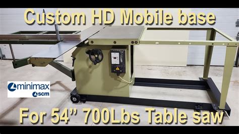 Custom Heavy Duty Mobile Base For Table Saw Youtube