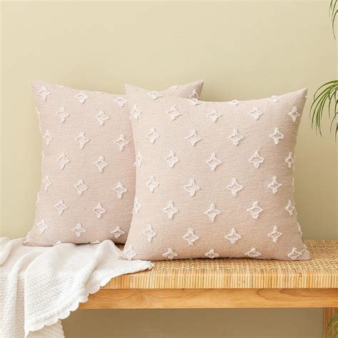 Amazon Emema Decorative Throw Pillow Covers Rhombic Jacquard