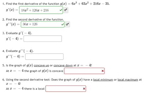 Solved 1 Find The First Derivative Of The Function