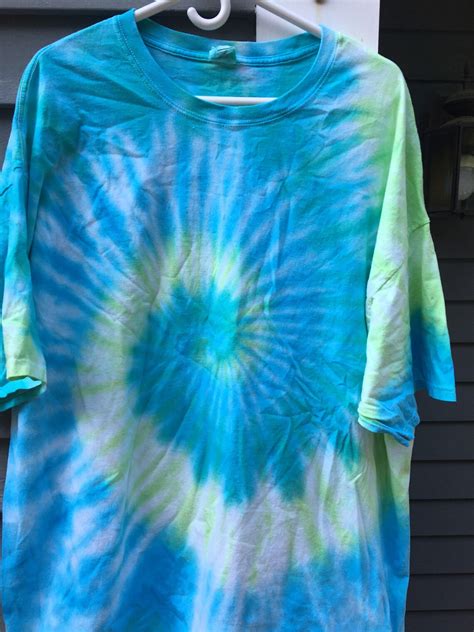 Camisa Tie Dye X W Espiral Tiedye Azul Y Verde Camiseta Tie Dye De