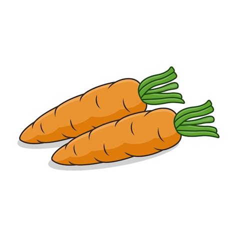 Premium Vector Carrot Vegetable Cartoon Vector Illustration