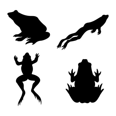 frog silhouette collection 23401941 Vector Art at Vecteezy