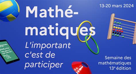 Semaine des mathématiques édition 2024 Académie de Lille