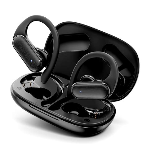 Bluetooth 5.1 Wireless Earbuds, IPX7 Waterproof, Built-in Mic, Earhooks ...