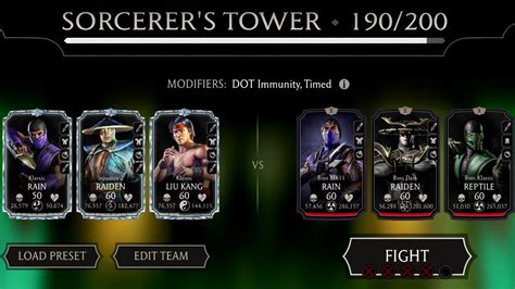 Sorcerer S Tower Boss Match 190 Fight Reward MK Mobile YouTube