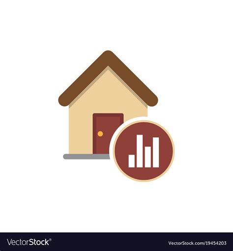 Graph Of Real Estate Prices Growth Icon Royalty Free Vector