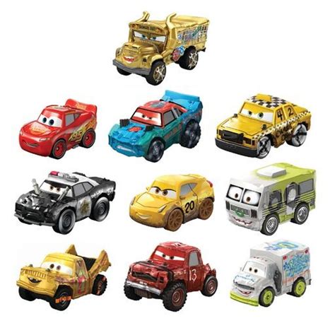 Disney Pixar Cars Die Cast Mini Racers DERBY 10-Pack Mattel Toys - ToyWiz