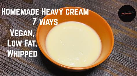 Homemade Heavy Cream Substitutes Ways Vegan Low Fat Non Dairy