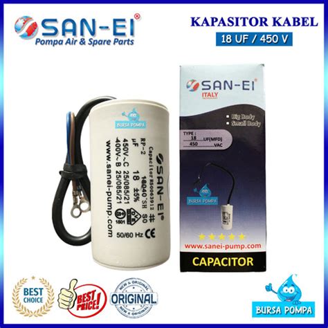 Jual Kapasitor Capasitor SAN EI 18 UF Mikro 450 V Kondensor Bulat