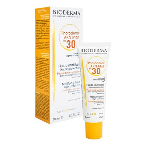 Protector Solar Fluido Matificante Spf 30 Photoderm Akn Mat Bioderma