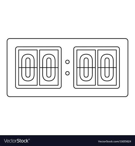 Scoreboard Icon Outline Style Royalty Free Vector Image