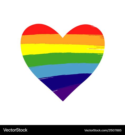 Heart Rainbow Lgbt Royalty Free Vector Image Vectorstock