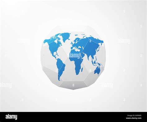 Polygonal Style Illustration Earth Globe Hi Res Stock Photography And