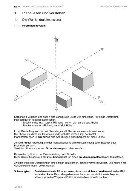 Isometrie Zeichnen Gaertnerbbw Ch