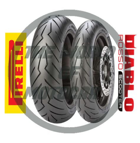 Paire 120 70 14 55S 150 70 13 64S Pneus Pirelli ROSSO SCOOTER TL M C