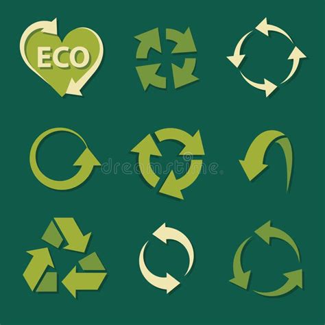 Recycle Icon Set Stock Vector Illustration Of Arrow 10151163