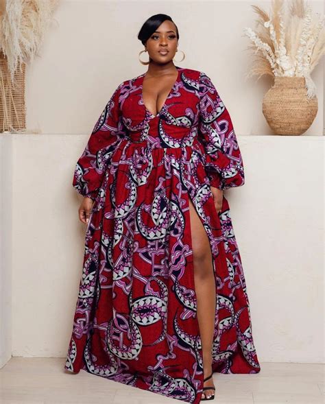 Ankara Styles 2022 Beautiful Slit Flare Gown Ladeey