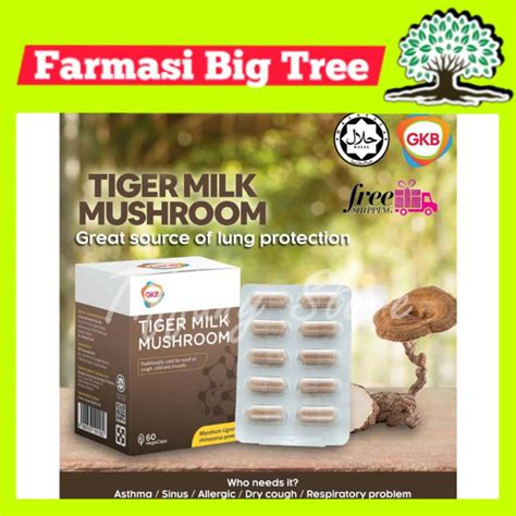 Gkb Tiger Milk Mushroom Vegecaps Relief Of Cough Cold Sinusitis