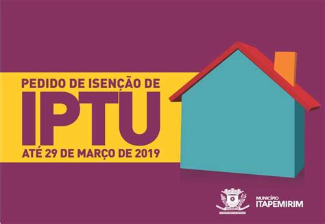 Prefeitura Municipal De Itapemirim Pedido De Isen O Do Iptu