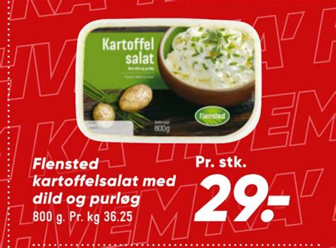 Flensted Kartoffelsalat Med Dild Og Purl G Tilbud Hos Bilka