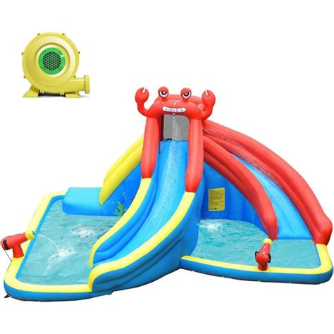 Costway Tobog N Acu Tico Hinchable Casa Inflable Con Forma De Cangrejo